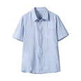 thumbnail image 1 of Maean Mens Big and Tall Shirts Short Sleeve Button down V Neck Tops Summer Beach Vacation Tee with Pockets, 1 of 7