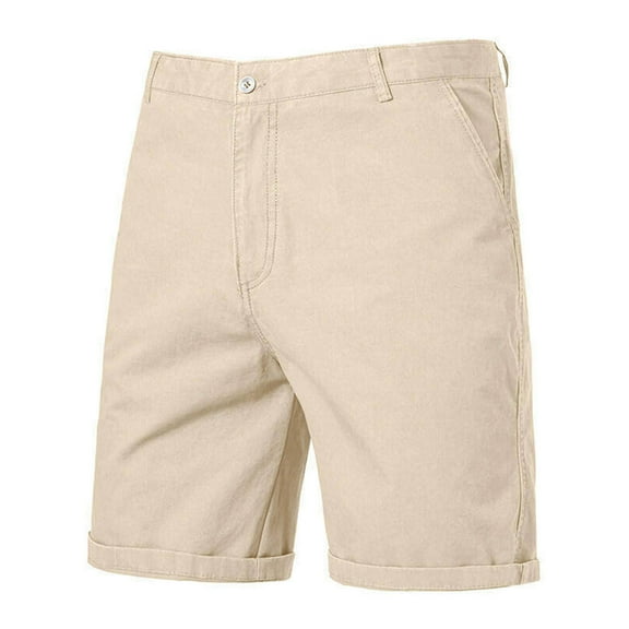 Maean Mens Big and Tall Shorts High Waist Causal Dressy Short Trousers Stretch Shorts with Pockets S-5XL