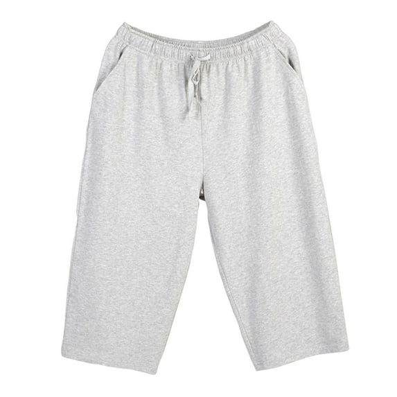 Maean Mens Big and Tall Shorts Jogger Sweatpants Elastic Waist Loose Lounge Shorts with Pockets