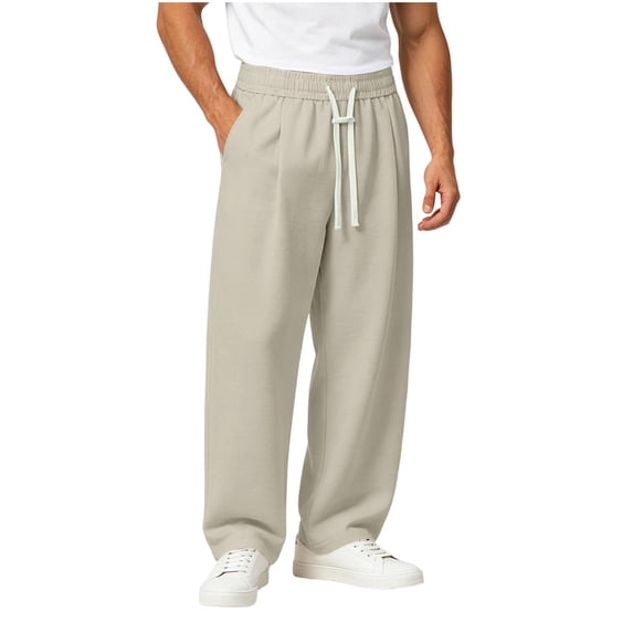 Maean Mens Big and Tall Sweatpants Wide Leg Baggy Drawstring Elastic Waist Sweatpant with Pockets