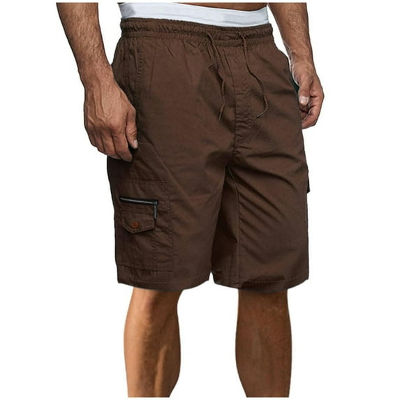 Maean Mens Cargo Shorts Summer Casual Loose Shorts with Pockets Elastic Waist Drawstring Clothes