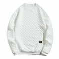 thumbnail image 1 of Maean Mens Crewneck Sweatshirt Long Sleeve Textured Pullover Fashion Solid Color Sweatshirts Tops, 1 of 2