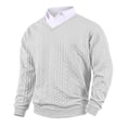 thumbnail image 1 of Maean Mens Fashion Sweaters Cable Knit Long Sleeve Pullover Tops Casual Business Spring Clothes for Men, 1 of 7