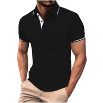Maean Mens Golf Athletic Shirts Short Sleeve Workout Summer Tshirts Buttons Neck Collared Causal Tee