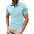thumbnail image 1 of Maean Mens Golf Athletic Shirts Short Sleeve Workout Summer Tshirts Buttons Neck Collared Causal Tee, 1 of 5