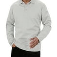 thumbnail image 1 of Maean Mens Golf Long Sleeve Shirt Classic Button Basic Solid Color Collared Tops Fashion Casual Shirts, 1 of 2