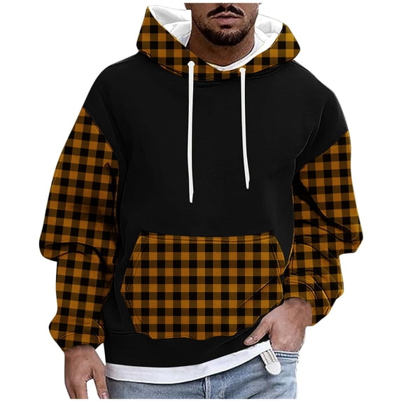 Maean Mens Hooded Sweatshirt Casual Long Sleeve Fleece Hoodies Drawstring Workout Pullover with Pockets