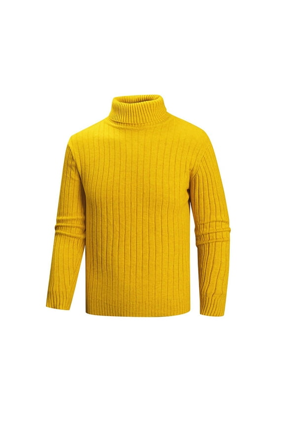 Mens Mock Turtle Neck Sweater Cotton Long Sleeve Pullover Ribbon Knit Undershirts Sweaters