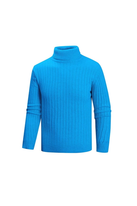 Mens Mock Turtle Neck Sweater Cotton Long Sleeve Pullover Ribbon Knit Undershirts Sweaters