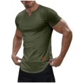 thumbnail image 1 of Maean Mens Muscle Slim T Shirt V Neck Shirt Gym Workout Athletic Tee Shirts Ribbon Stretchy Summer Tops, 1 of 7