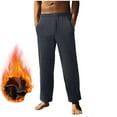 thumbnail image 1 of Maean Mens Pjs Pant Elastic Waist Straight Leg Fleece Loungewear Pants for Men Sweatpants with Pockets, 1 of 7