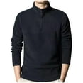 thumbnail image 1 of Maean Mens Quarter Zip Sweatshirt Long Sleeve Pullover Golf Shirt for Men Winter Fleece Thermal Tops, 1 of 6