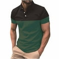 thumbnail image 1 of Maean Mens Shirts Classic Short Sleeve Golf Shirt Buttons Neck Collared Tshirts Big and Tall Summer Tee, 1 of 2