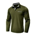 thumbnail image 1 of Maean Mens Shirts Collared Golf Long Sleeve Pullover Tops Classic Button Basic Solid Color Shirt, 1 of 5