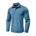 thumbnail image 1 of Maean Mens Shirts Collared Golf Long Sleeve Pullover Tops Classic Button Basic Solid Color Shirt, 1 of 5