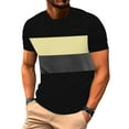 thumbnail image 1 of Maean Mens Short Sleeve Shirts Summer Color Block Trendy Tee for Men Causal Workout Gym Running Tshirts, 1 of 6