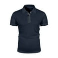 thumbnail image 1 of Maean Mens Short Sleeve Tops Quarter Zipper Collared Golf Shirts Causal Business Pullover Tee Clothes, 1 of 5
