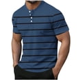 thumbnail image 1 of Maean Mens Short Sleeve Tops Striped Crew Neck Shirts 2025 Summer Trendy Tee for Men Tshirts Clothes, 1 of 5