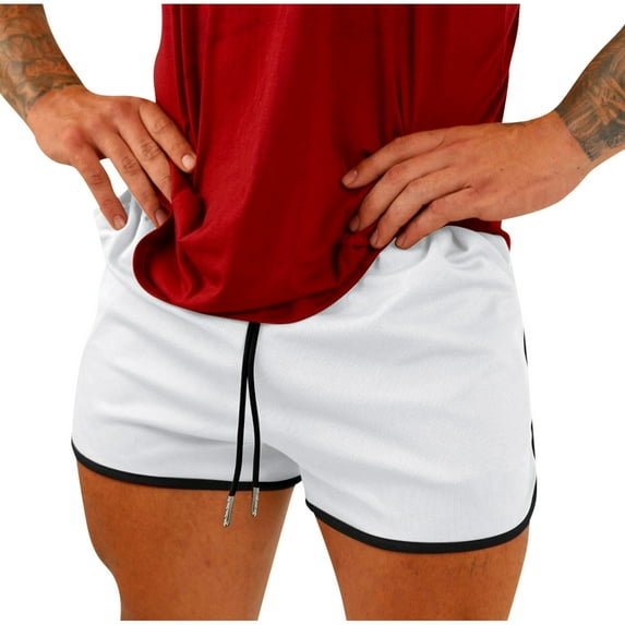 Maean Mens Sport Shorts 5 Inch Workout Running Loose Shorts Elastic Waist Drawstring Lounge Shorts