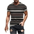 thumbnail image 1 of Maean Mens Striped Short Sleeve Tee Crew Neck Casual Basic Shirts Color Block Summer Fashion Tees Tshirts, 1 of 5