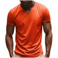 thumbnail image 1 of Maean Mens Summer Shirts V Neck Short Sleeve Soft Comfy Tee Loose Causal Athletic Gym Tshirts Tops, 1 of 6