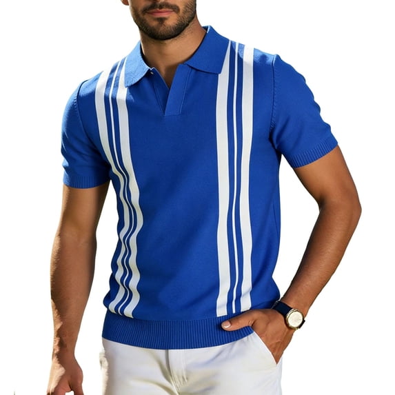 Maean Mens Sweater Short Sleeve Golf Tops Collared Ribbed Knit Fashion Dressy Shirts Work Casual Sweaters