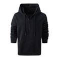 thumbnail image 1 of Maean Mens Sweatshirts Half Zipper Hoodie Pullover Long Sleeve Textured Sweatshirt with Pockets, 1 of 6