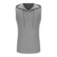 thumbnail image 1 of Maean Mens Tank Top Sleeveless Hoodie Drawstring Cotton Training T Shirt Summer Casual Shirt Loose Tee, 1 of 5