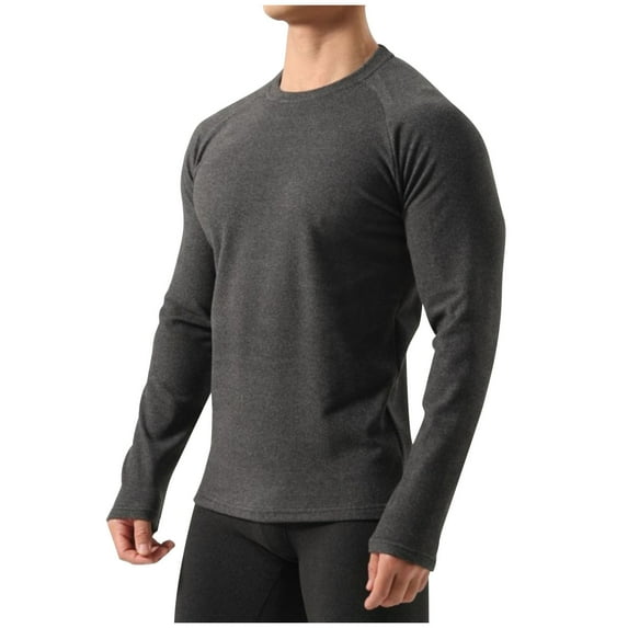 Maean Mens Thermal Tops Long Sleeve Crew Neck Base Layer Shirts Lightweight Fall Winter Warm Undershirts