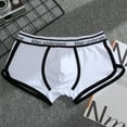 thumbnail image 1 of Maean Mens Trunks Underwear Cotton Boxer Briefs Short Leg Comfort Breathable Underpants, 1 of 4