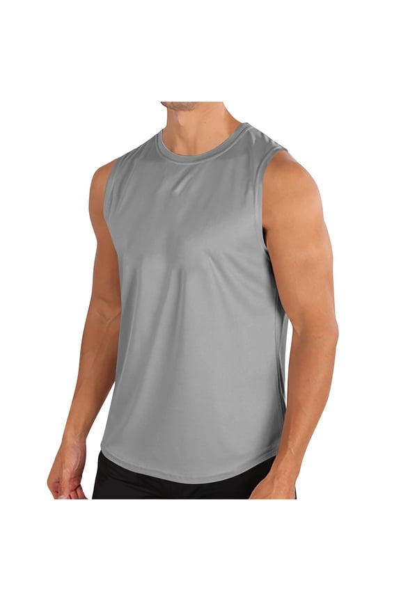 Muscle Tank for Mens Sleeveless Tshirts Crew Neck Lightweight Quick Dry Gym Workout Athletic Tee