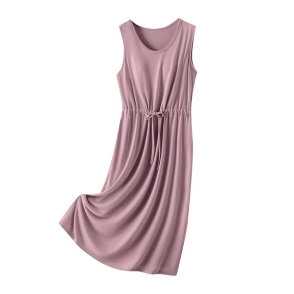 Maean Nightgown for Women's Sleeveless Loose Lounge Sleepwear Dress Soft Comfy Long Nightshirts
