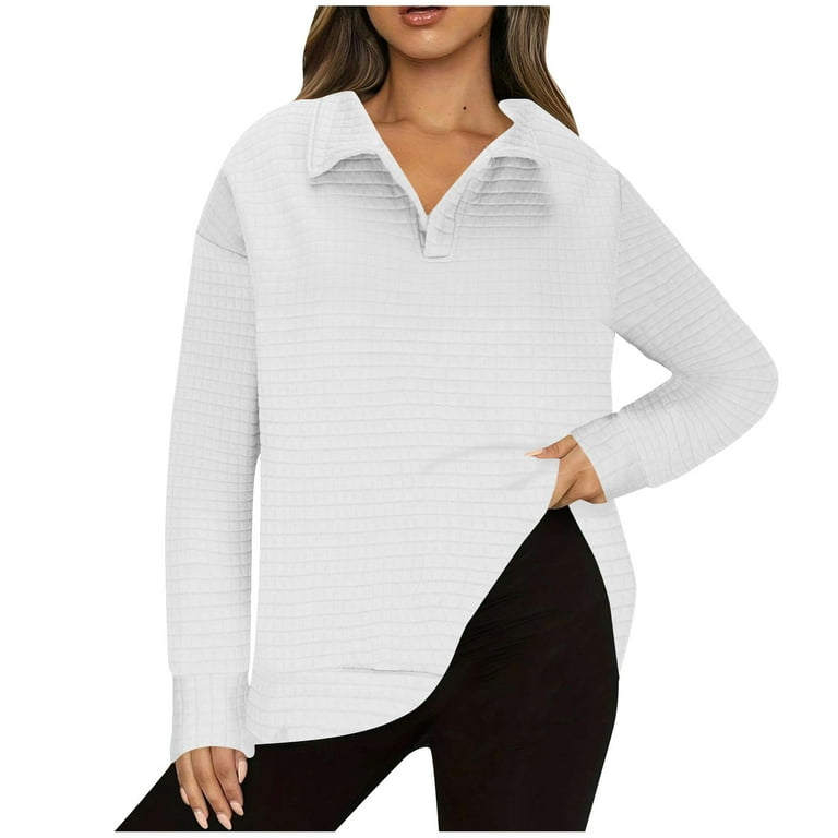 Knitting Solid Color Long Sleeves V-Neck Sweatshirts Knitting Solid Color Long Sleeves V-Neck Sweatshirts