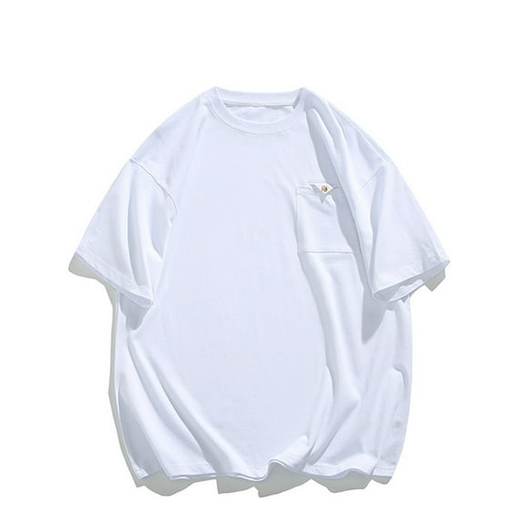 Maean Oversized Shirts for Mens Short Sleeve Loose Tee with Pockets Summer Causal Men Tshirts M-5XL