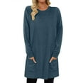 thumbnail image 1 of Maean Oversized Shirts for Womens Plus Size Baggy Long Sleeve Lightweight Crewneck Sweatshirt with Pockets, 1 of 6