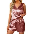 thumbnail image 1 of Maean Pajamas Sets for Women 2 Piece Soft Sleeveless V Neck Tops and Elastic Waist Shorts Casual Loose Outfits, 1 of 7