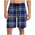 thumbnail image 1 of Maean Plaid Shorts for Mens Lightweight Elastic Waist Drawstring Loungewear Bottoms Short Pants with Pockets, 1 of 6