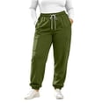 thumbnail image 1 of Maean Plus Size Sweatpants for Cargo Pants Drawstring Elastic Waist Casual Joggers Sweatpant with Pockets, 1 of 6