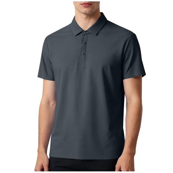 Maean Quick Dry Shirts for Men Golf Tops Shorts Sleeve Lightweight Casual Collared T Shirt Work Blouses