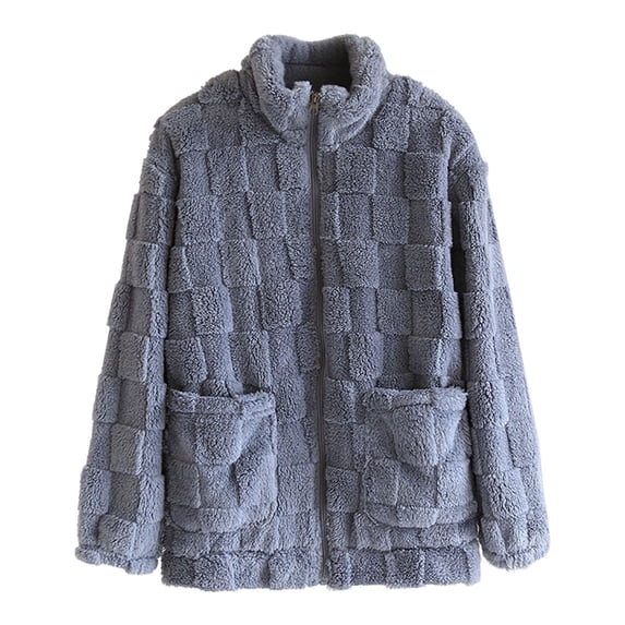 Maean Sherpa Fleece Jackets for Womens Zip up Fuzzy Coats Soft Warm Solid Color Fall Winter Coats