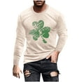 thumbnail image 1 of Maean St Patricks Day Shirt for Men Long Sleeve Fashion T-Shirt Mens Big and Tall Tops Clothes, 1 of 5