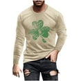 thumbnail image 1 of Maean St Patricks Day Shirt for Men Long Sleeve Fashion T-Shirt Mens Big and Tall Tops Clothes, 1 of 5
