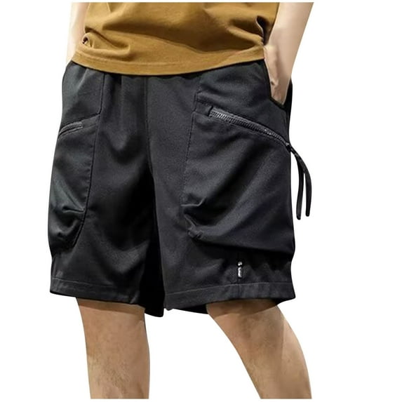 Maean Summer Cargo Shorts for Mens Loose Short Athletic Hiking Running Pant with Zipper Pockets