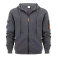 thumbnail image 1 of Maean Sweatshirt Coat for Mens Hoodie Drawstring Zip up Casual Joggers Gym Loose Jackets with Pockets, 1 of 5