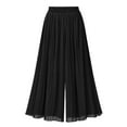 thumbnail image 1 of Maean Tall Pants for Women Long Elastic Waisted Wide Leg Loose Pleated Comfy Breathable Dress Trousers, 1 of 4