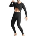 thumbnail image 1 of Maean Thermal Underwear for Mens Fall Winter Layer Lightweight Sets Pullover Tops and Bottom Pants, 1 of 7