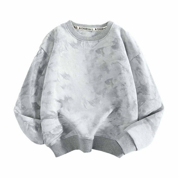 Maean Toddler Cotton Shirts Long Sleeve Crewneck Causal Lightweight Sweatshirts for Boys Girls