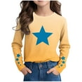 thumbnail image 1 of Maean Toddler Kids Long Sleeve Shirts Star Printed Crewneck Casual Tshirts Boys Girls Loose Tee Blouse, 1 of 7