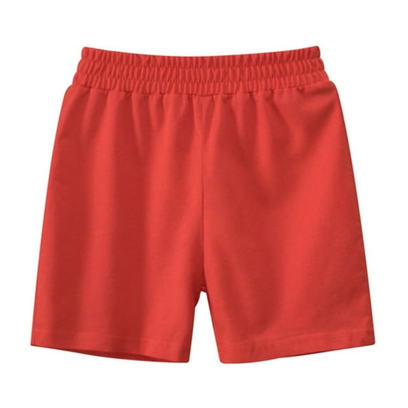 Maean Toddler Kids Sweat Shorts Jogger Shorts Solid Color Elastic Waist Active Shorts for Boys Girls