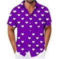 thumbnail image 1 of Maean Valentine's Day Tops for Mens Big and Tall Short Sleeve Shirts Vacation Beach Casual Summer Tee S-5XL, 1 of 4